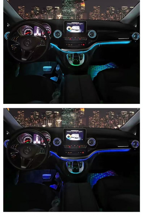 Ambientebeleuchtung Fahrerbereich + Düsen  Mercedes V-Klasse W447 (Komplettset)